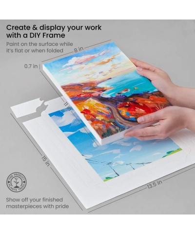 Acrylic Paper Foldable Canvas Pad 8x11 Inches 20 Sheets DIY Frame Heavyweight Acrylic Paint Paper 220 lb 360 GSM Acid-Free Ar...