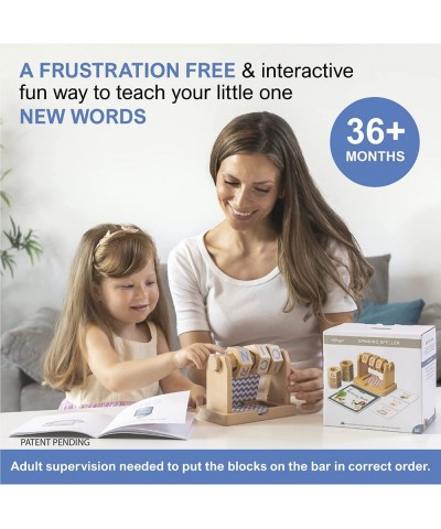 Real Wood Spin and Read Montessori Phonetic Reading Blocks Combines Spelling Blocks with Phonics flashcards for a Frustration...