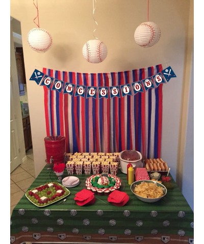 Baseball CONCESSIONS Birthday Banner Baby Shower Sports Themed Pennant Decoration $16.09 Kids' Party Decorations