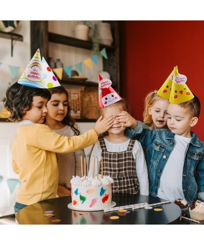 30 Pieces Rainbow Birthday Party Hats Birthday Party Cone Hats Art Craft Caps Birthday Party Hats for Kids Adults $23.21 Kids...