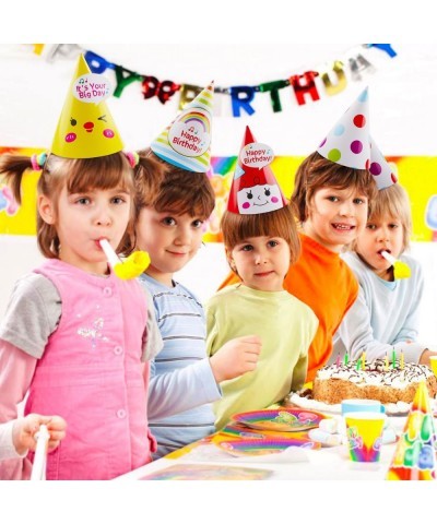 30 Pieces Rainbow Birthday Party Hats Birthday Party Cone Hats Art Craft Caps Birthday Party Hats for Kids Adults $23.21 Kids...