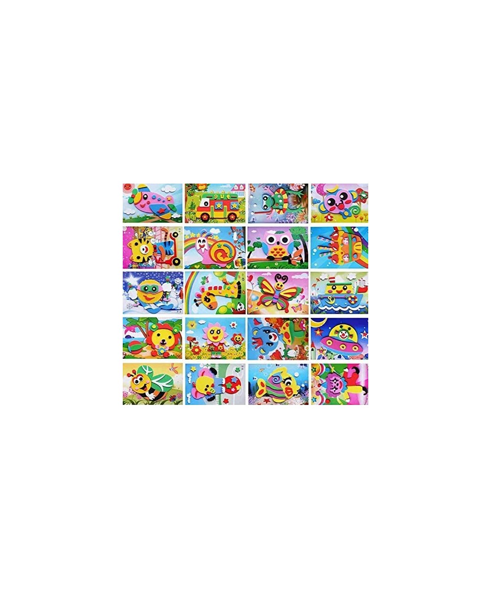 20pcs 3D EVA Foam Sticker Puzzle DIY Game No Gule&No Scissors Learning Education Color Discrimination Toys for Toddler Kids&K...