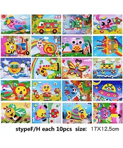 20pcs 3D EVA Foam Sticker Puzzle DIY Game No Gule&No Scissors Learning Education Color Discrimination Toys for Toddler Kids&K...