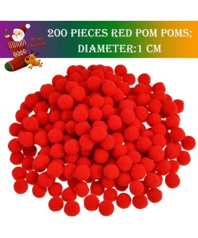 750 Pieces Christmas Pipe Cleaners Set Including 150 Pieces Brown Pipe Cleaners Chenille Stems 200 Pieces Red Pom Poms and 40...