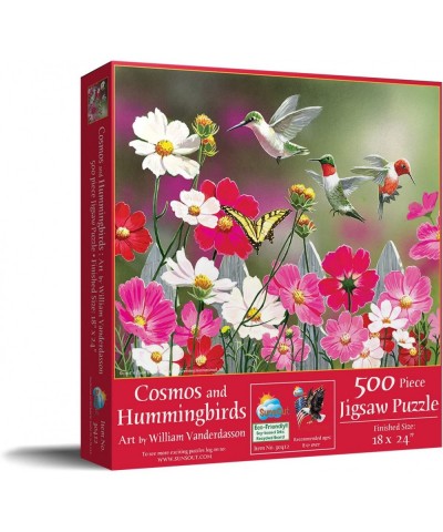 Cosmos and Hummingbirds 500 pc Jigsaw Puzzle $26.81 Jigsaw Puzzles