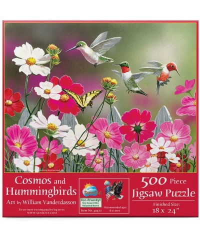 Cosmos and Hummingbirds 500 pc Jigsaw Puzzle $26.81 Jigsaw Puzzles