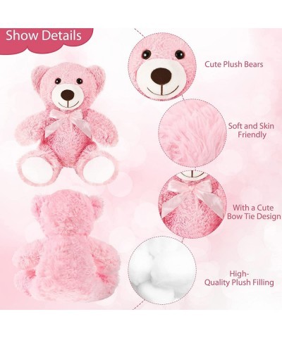 14 Inches Christmas Bear Plush Stuffed Animals Cute Soft Bears Bulk for Girls Boys Girlfriend (Light Brown White Pink Dark Br...