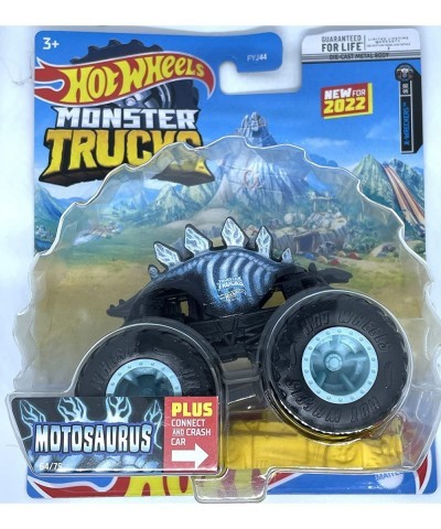 2022 - Monster Trucks - Motosaurus [Blue] 64/75 Connect and Crash Car $26.14 Kids' Play Cars & Race Cars