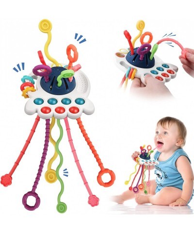 Baby Montessori Toys 6-18 Months Sensory Toy Food Grade Silicone Pull String Activity Toy Baby Early Development Toys Fine Mo...