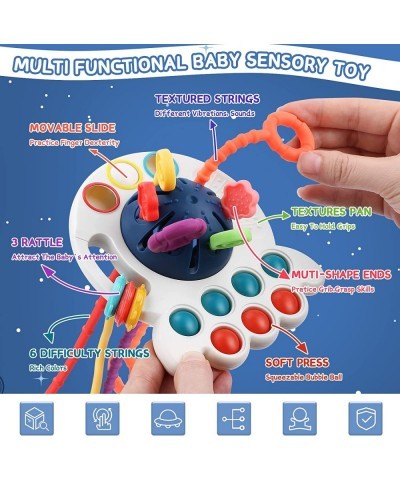 Baby Montessori Toys 6-18 Months Sensory Toy Food Grade Silicone Pull String Activity Toy Baby Early Development Toys Fine Mo...