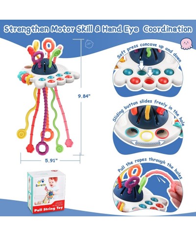 Baby Montessori Toys 6-18 Months Sensory Toy Food Grade Silicone Pull String Activity Toy Baby Early Development Toys Fine Mo...