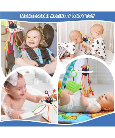 Baby Montessori Toys 6-18 Months Sensory Toy Food Grade Silicone Pull String Activity Toy Baby Early Development Toys Fine Mo...