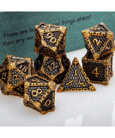 Dungeons and Dragons Dice DND Metal Dice Set RPG Role Playing Dice D and D Dice Polyhedral Dice for Warhammer Pathfinder Boar...