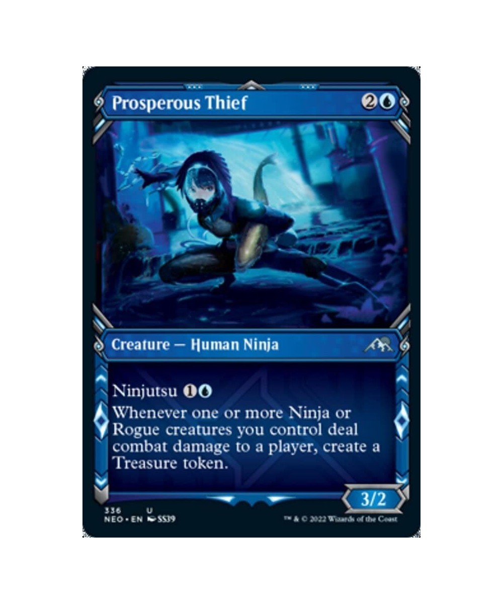 Magic: the Gathering - Prosperous Thief (336) - Showcase - Foil - Kamigawa: Neon Dynasty $10.98 Card Games