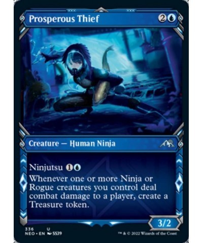 Magic: the Gathering - Prosperous Thief (336) - Showcase - Foil - Kamigawa: Neon Dynasty $10.98 Card Games