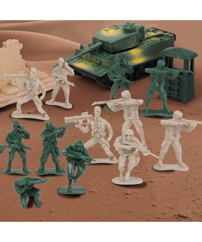 Military Action Figures Playset Army Men Toy Model Kit Soldier Force Giftset War Building Accessories Scene Gameset Classic W...