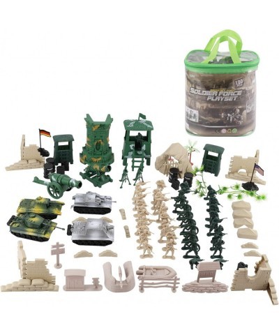 Military Action Figures Playset Army Men Toy Model Kit Soldier Force Giftset War Building Accessories Scene Gameset Classic W...