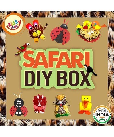 Jungle Safari Themed DIY Craft Kit | Bumper Pack with 20+ Paper Animal Crafting Activities & 300+ Pcs | Great Gift for Childr...