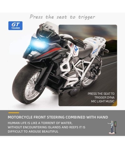 Pull Back Motorcycle Toys with Music Lighting Motorcycles Toy for Boys Kids Christmas Birthday Age 3 4 5 6 7 8 Year Old (Blue...