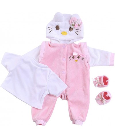 Reborn Dolls Clothes 22 Inches for Baby Girl Doll 20-23 inch Reborn Baby Dolls Clothes Clothing Pink Cat Outfit Sets $34.22 D...