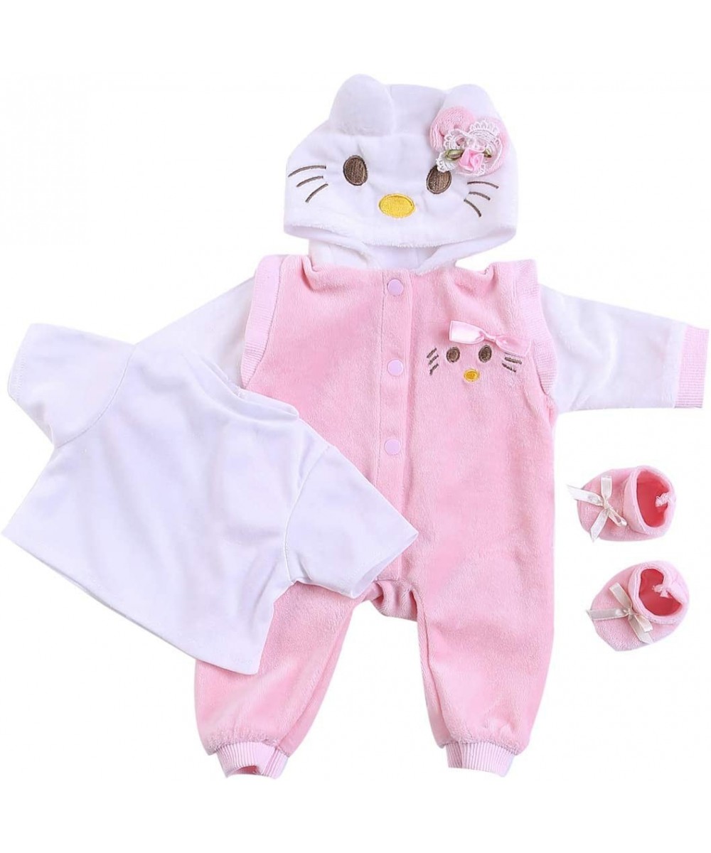 Reborn Dolls Clothes 22 Inches for Baby Girl Doll 20-23 inch Reborn Baby Dolls Clothes Clothing Pink Cat Outfit Sets $34.22 D...