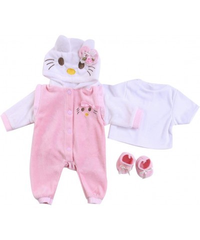 Reborn Dolls Clothes 22 Inches for Baby Girl Doll 20-23 inch Reborn Baby Dolls Clothes Clothing Pink Cat Outfit Sets $34.22 D...