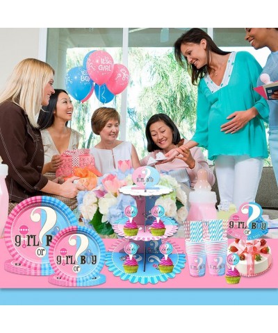 Baby Gender Reveal Party Supplies Serves 16 Guests Gender Reveal Plates Boy or Girl Gender Reveal Party Decoration with Plate...