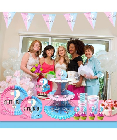 Baby Gender Reveal Party Supplies Serves 16 Guests Gender Reveal Plates Boy or Girl Gender Reveal Party Decoration with Plate...