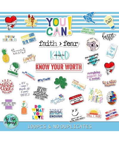 100 PCS Inspirational Stickers for Water Bottles Planner Quotes Motivational Stickers Pack for Teens Adults Postive Affirmati...