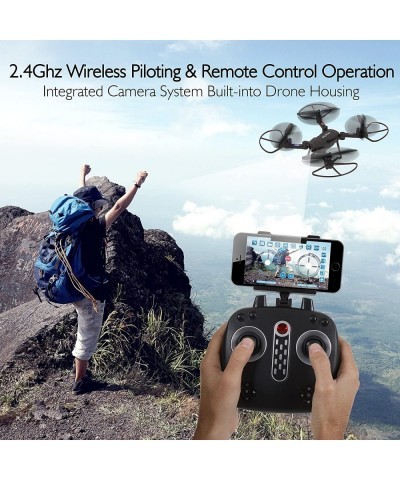 SLRD18 WiFi FPV Foldable Drone with HD Camera and Live Video. Headless Mode Quadcopter Altitude Hold 1-Key Takeoff/Landing Cu...