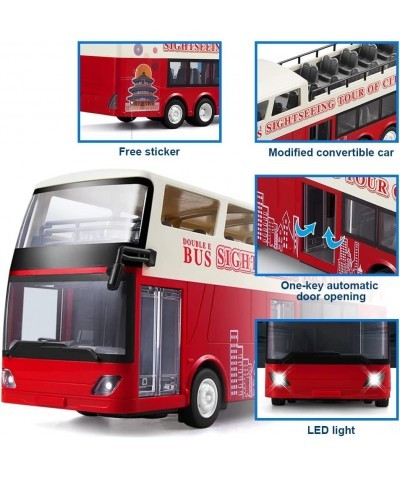 Remote Control Double-Decker Sightseeing Bus 2.4G 1/18 RC Car Electronic Vehicles Opening Doors and Acceleration Function Tru...