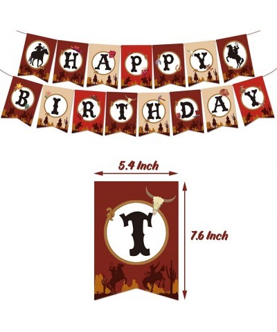 Western Cowboy Birthday Party Supplies Set Western Cowboy Happy Birthday Banner Balloons Cake Topper Spirals Western Horse Pa...