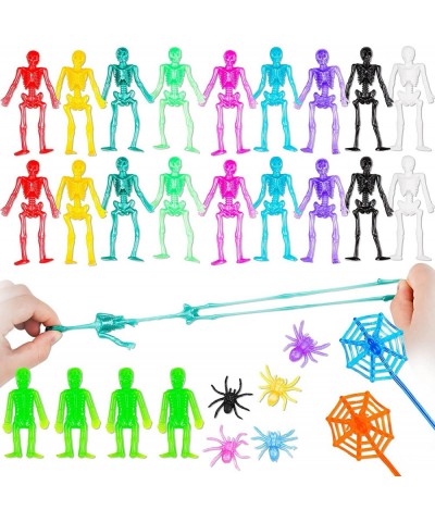 29PCS Halloween Stretchy Skeleton Spiderweb Glitter Spider Toy Set Fun Novelty Gifts for Kids Stretchy Wacky Fidget Pack Asso...