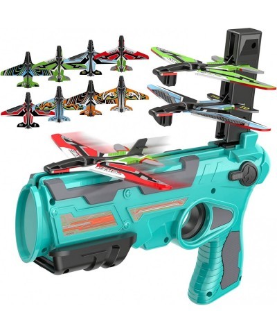 Airplane Toys for 4 5 6 Years Old Boys Outdoor Toys for Kids Ages 4-8 Catapult Airplane with 8 pcs Glider Plane Boys Toys Age...