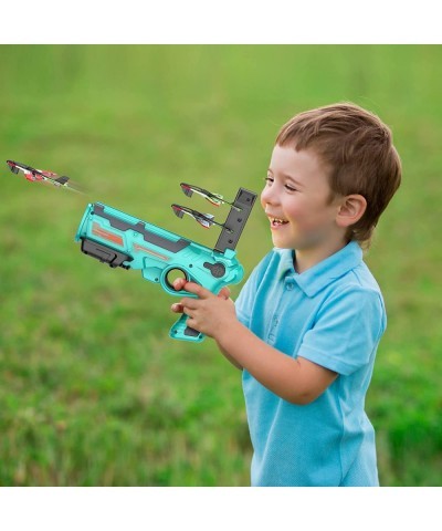 Airplane Toys for 4 5 6 Years Old Boys Outdoor Toys for Kids Ages 4-8 Catapult Airplane with 8 pcs Glider Plane Boys Toys Age...