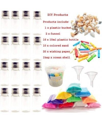 DIY Sand Art and Crafts Kit Wishing Bottles Colorful Sands Beach Sea Shells Message Paper $26.14 Kids' Drawing & Writing Boards