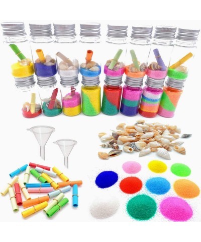 DIY Sand Art and Crafts Kit Wishing Bottles Colorful Sands Beach Sea Shells Message Paper $26.14 Kids' Drawing & Writing Boards