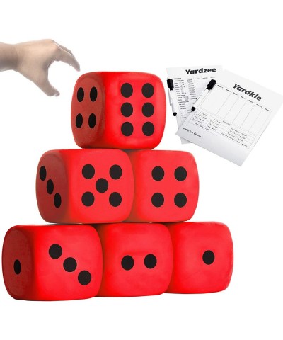 4 Inch Jumbo Foam Dice Set of 6 Yard Outdoor Games for Adults and Family Includes Elegant Carry Bag and Scoresheets $43.54 Ga...