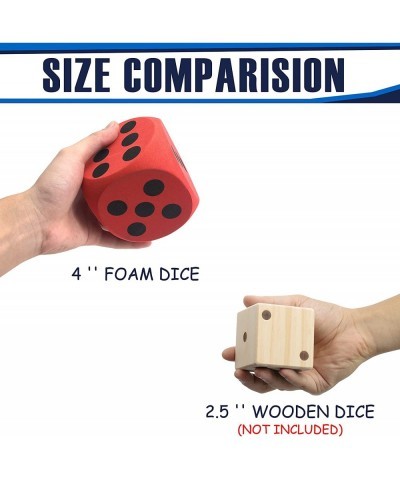 4 Inch Jumbo Foam Dice Set of 6 Yard Outdoor Games for Adults and Family Includes Elegant Carry Bag and Scoresheets $43.54 Ga...