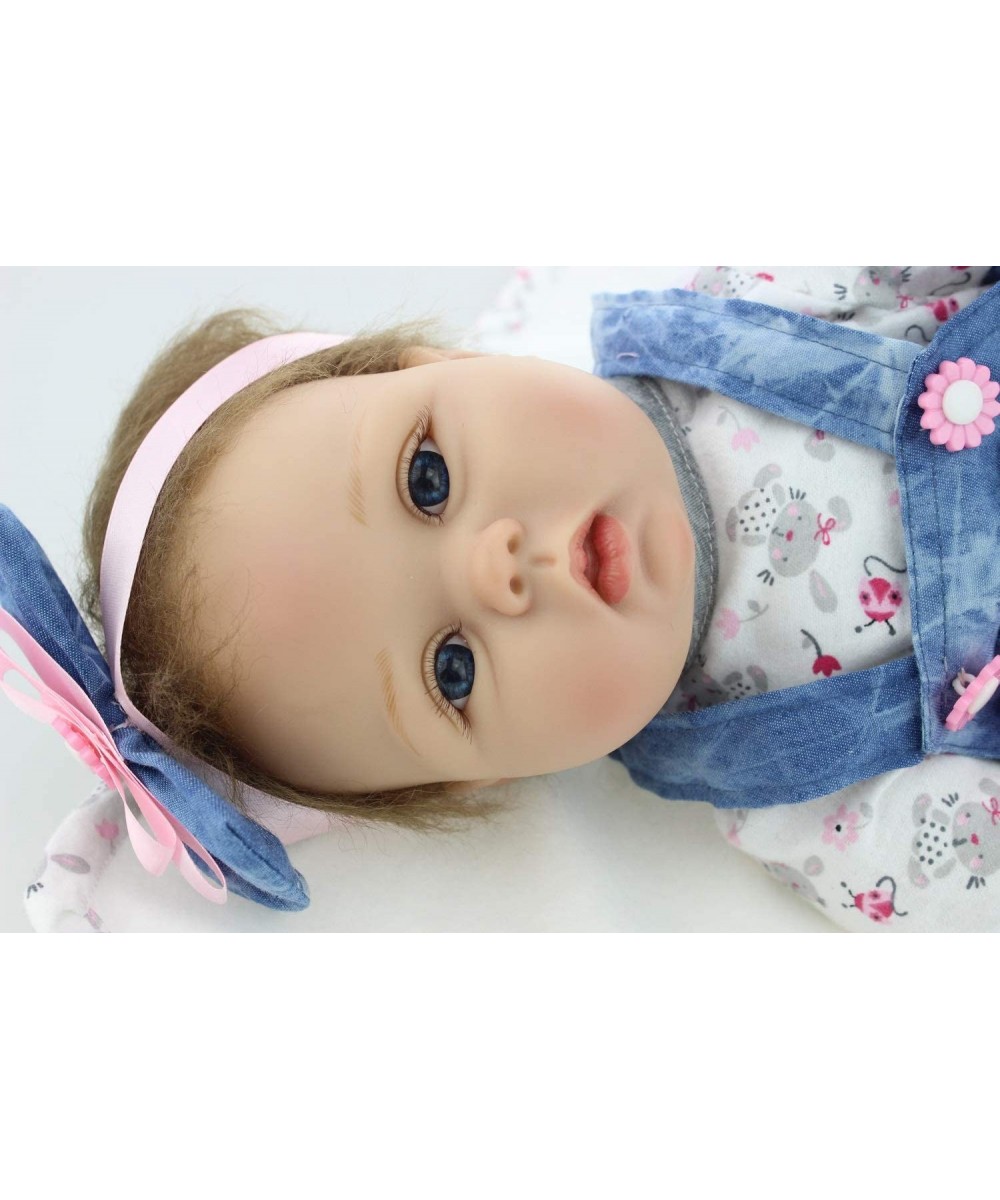 Realistic Baby Dolls Vinyl Silicone Reborn Baby Girl 22 Inch Eyes Open Handmade Weighted Newborn Baby Doll Children Gifts $81...