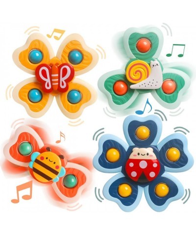 Suction Cup Spinner Toys Spining Sensory Learning Education Toys for Toddler Airplane Travel Window Suction Toys for Baby 6 t...