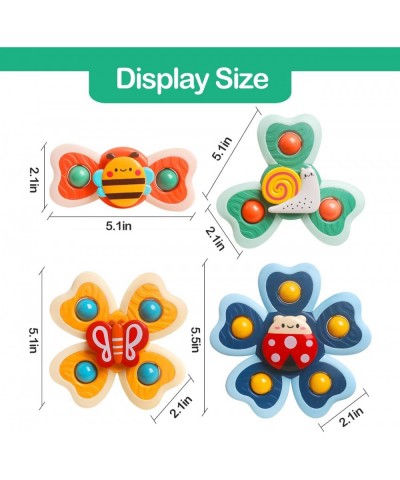 Suction Cup Spinner Toys Spining Sensory Learning Education Toys for Toddler Airplane Travel Window Suction Toys for Baby 6 t...