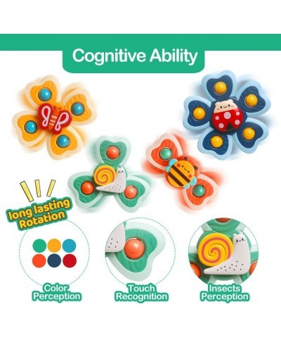 Suction Cup Spinner Toys Spining Sensory Learning Education Toys for Toddler Airplane Travel Window Suction Toys for Baby 6 t...