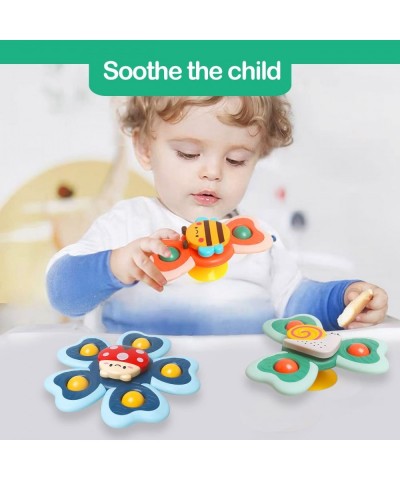 Suction Cup Spinner Toys Spining Sensory Learning Education Toys for Toddler Airplane Travel Window Suction Toys for Baby 6 t...