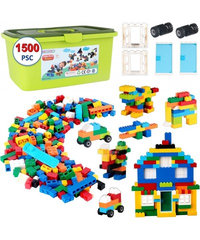 Building Bricks 1500 Pieces Basic Classic Building Blocks Random Colors 8 Shapes 1500Pcs Bulk Building Bricks for Kids Age 3+...