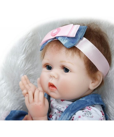 Realistic Baby Dolls Vinyl Silicone Reborn Baby Girl 22 Inch Eyes Open Handmade Weighted Newborn Baby Doll Children Gifts $81...