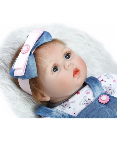 Realistic Baby Dolls Vinyl Silicone Reborn Baby Girl 22 Inch Eyes Open Handmade Weighted Newborn Baby Doll Children Gifts $81...