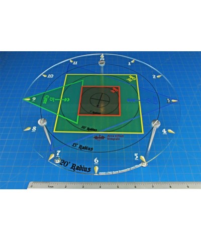 Premium Printed Elevated RPG Damage & Spell Template for TTRPG $52.06 Game Accessories