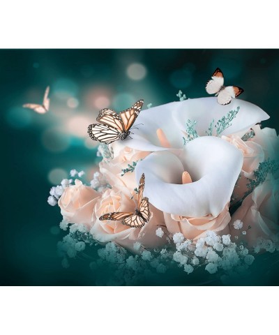 Jigsaw Puzzle 300 Pieces Puzzle Adult-Flower Butterfly Calla Lily Pink Rose Spring Flowers Bouquet $23.87 Jigsaw Puzzles