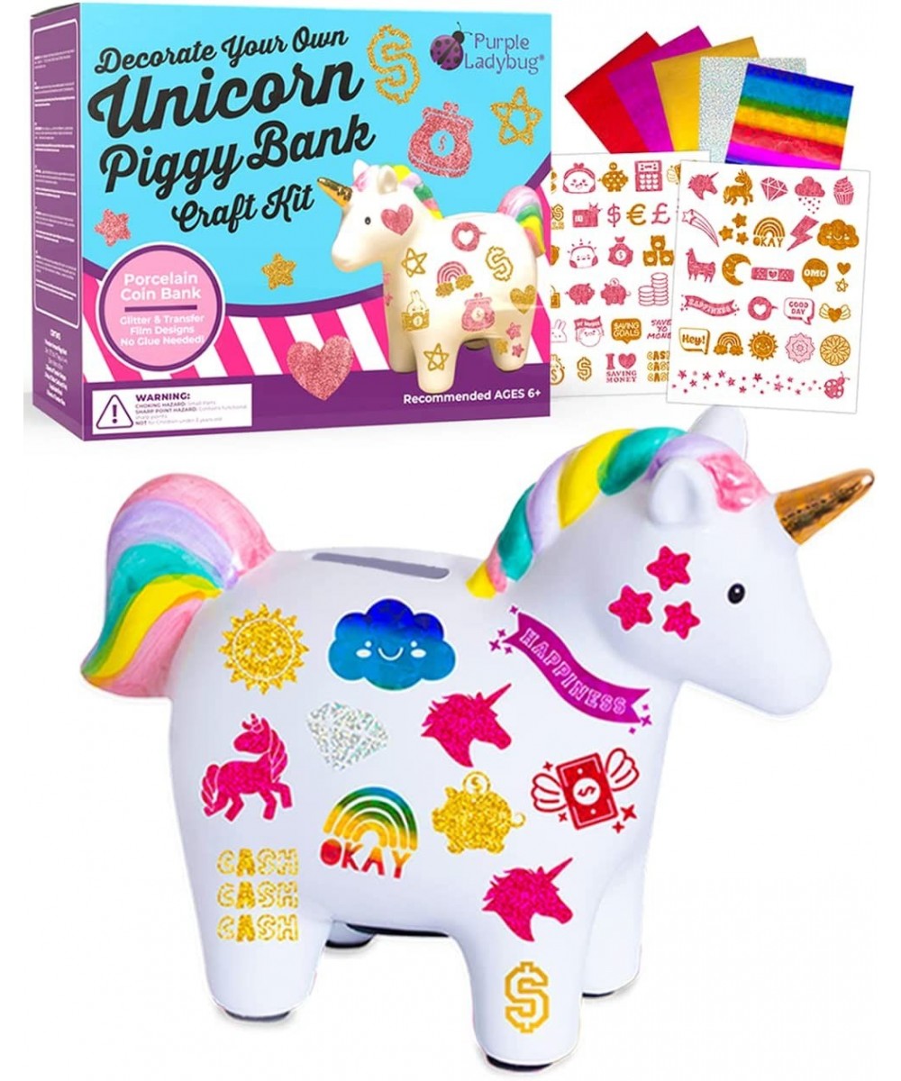 Unicorn Piggy Bank for Girls - Unicorns Gifts for Girls Age 6 7 8 9 & Girl Crafts for Kids Ages 6-8 - Decorate Your Own Coin ...